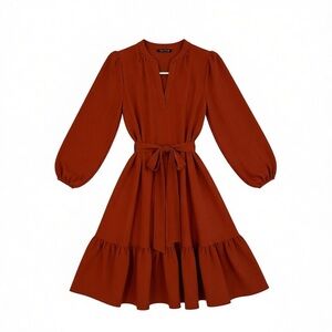 Elegant Rust Dress